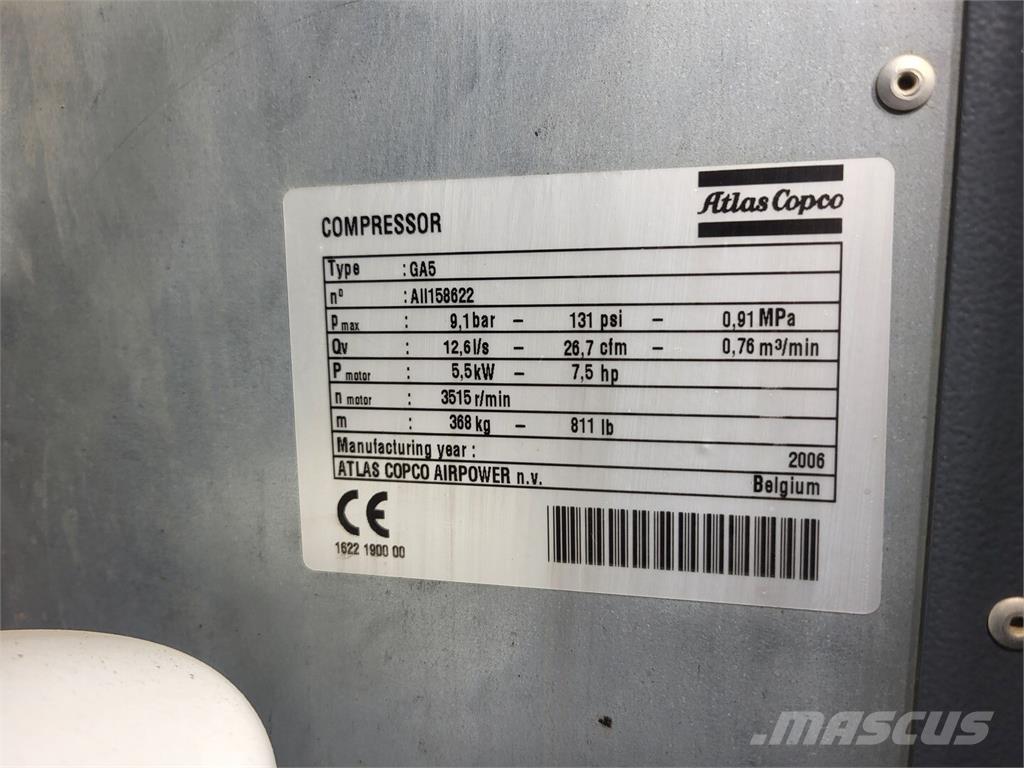 Atlas Copco GA5 Компресори