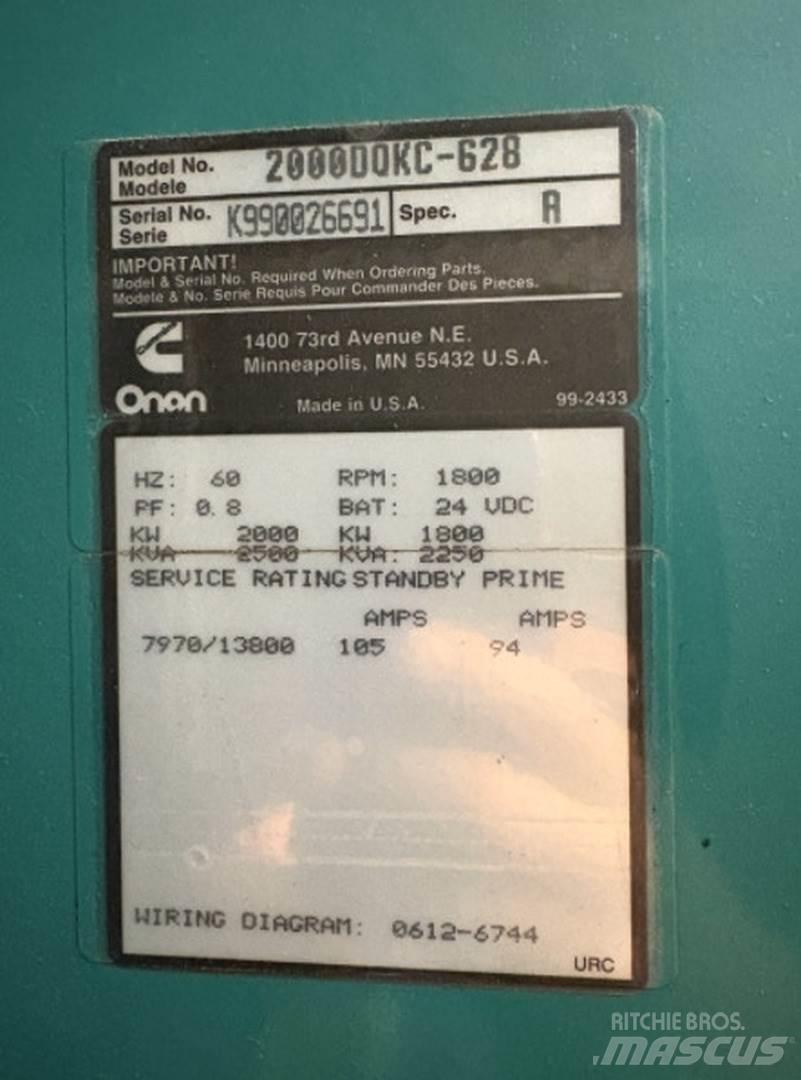 Cummins 2000DQKC-628 Дизелови генератори
