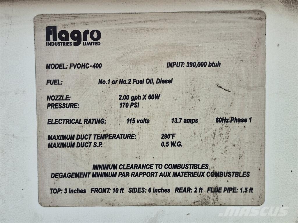 Flagro FVOHC-400 Оборудване за отопление и размразяване