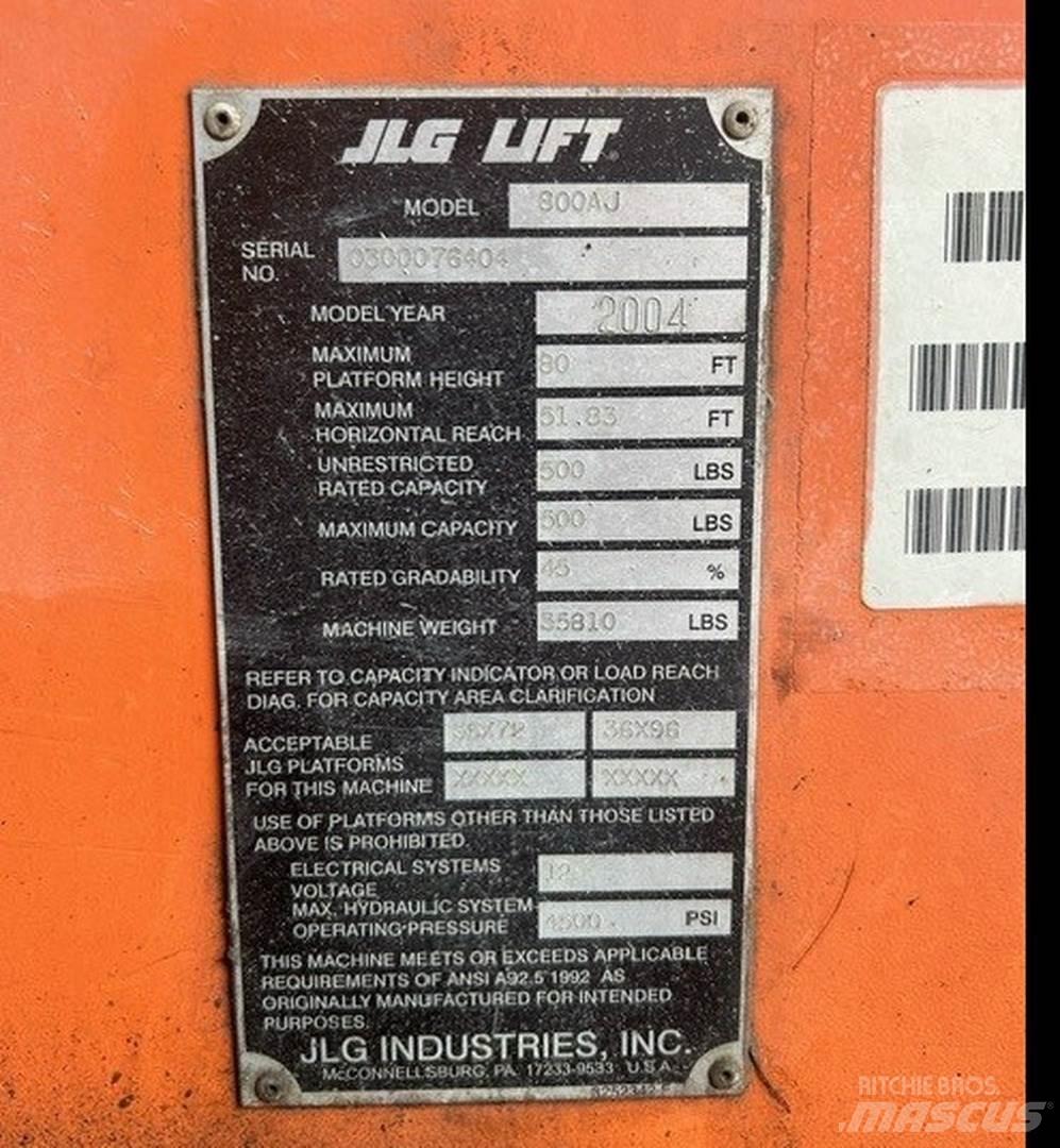JLG 800AJ Съчленени стрелови подемници