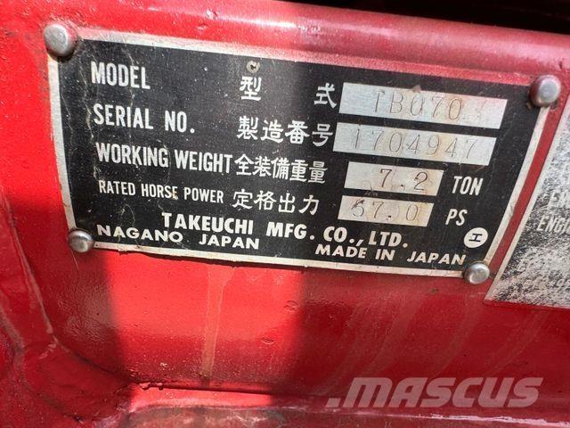 Takeuchi TB070 Мини екскаватори < 7 т