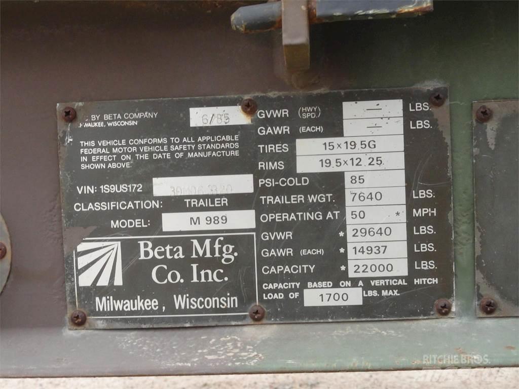 Beta M989 Други ремаркета