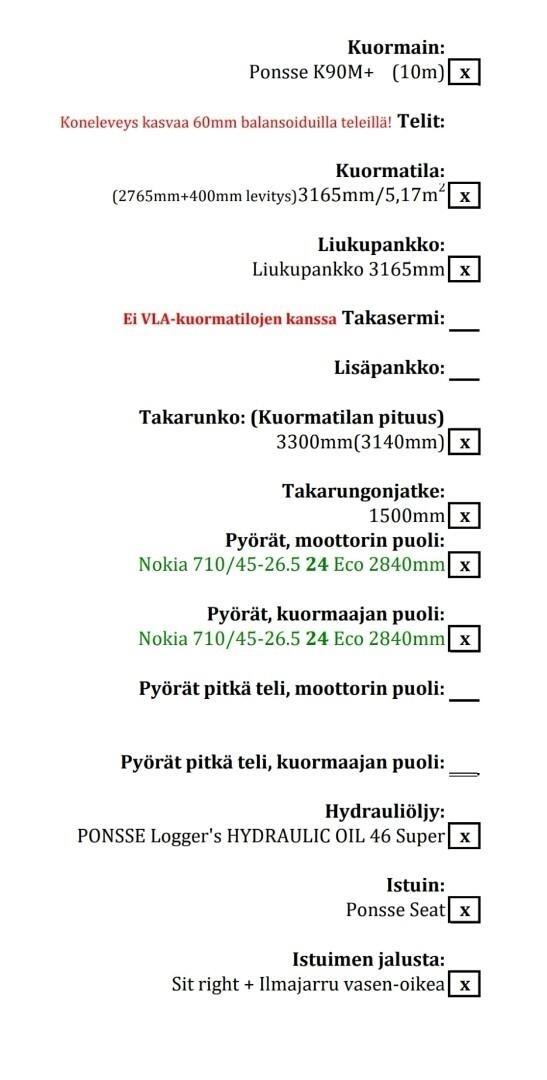 Ponsse Elk 8WD Форуардери