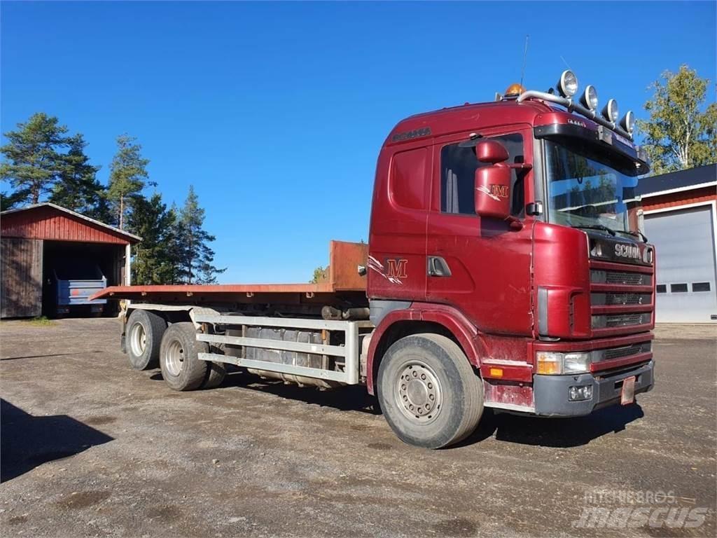 Scania 144G 460 Камиони с кран с кука