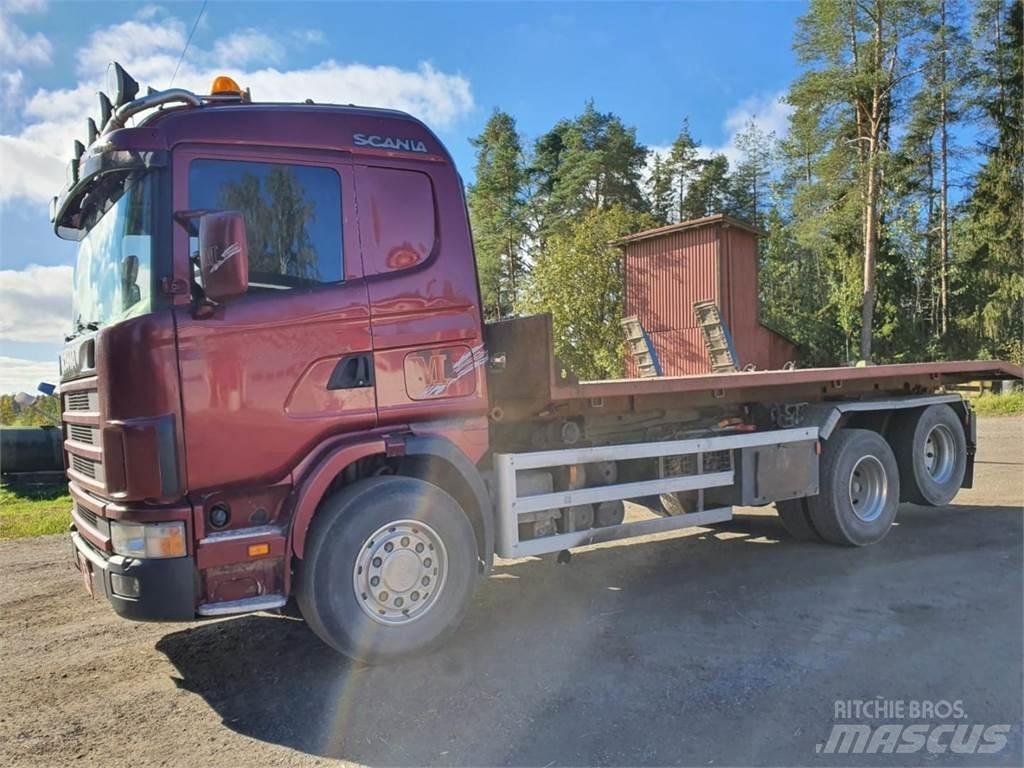 Scania 144G 460 Камиони с кран с кука