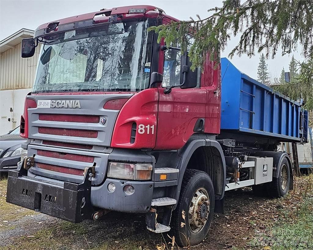 Scania P340 4x4 Камиони с кран с кука