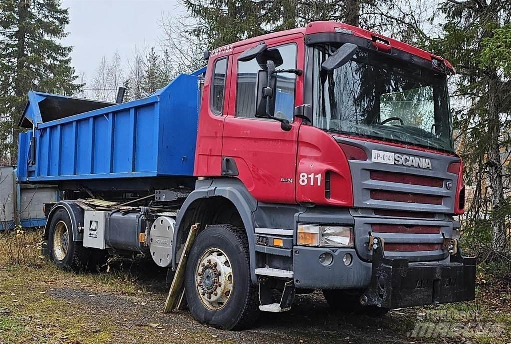 Scania P340 4x4 Камиони с кран с кука