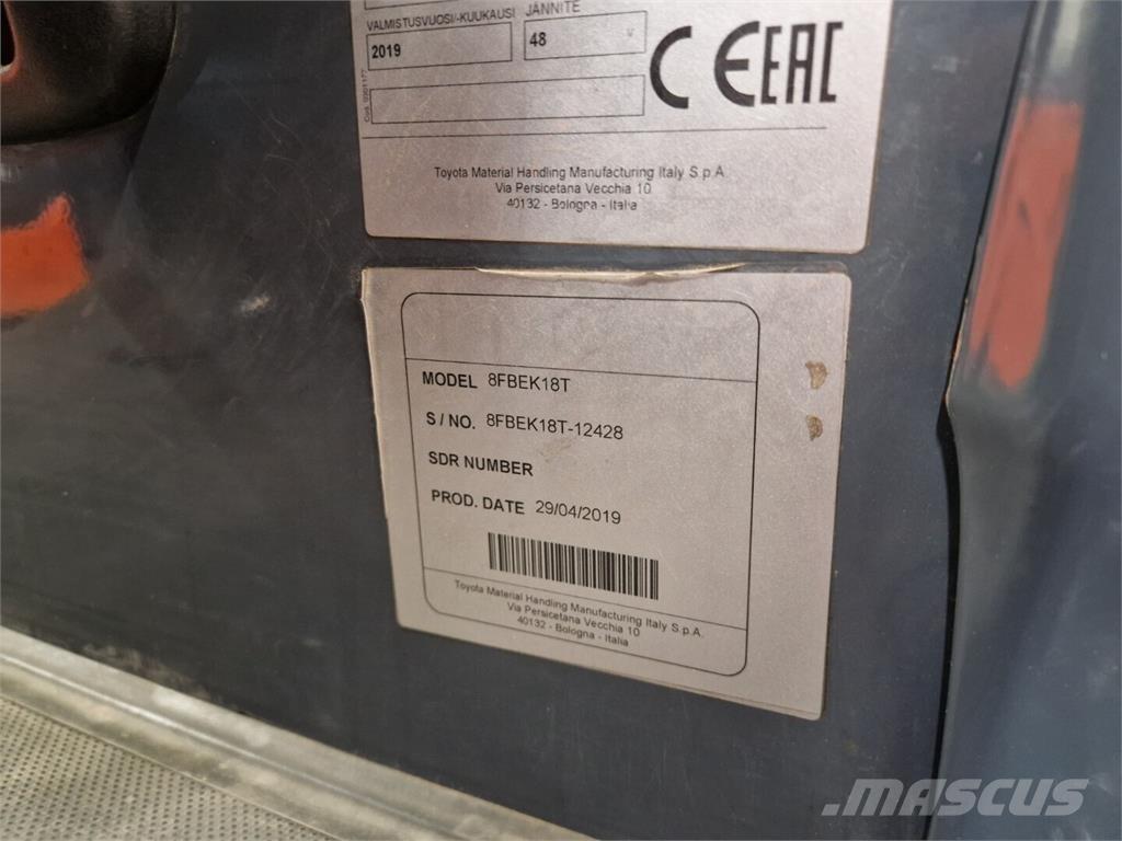 Toyota 8FBEK18T Електрически вилични кари-повдигачи