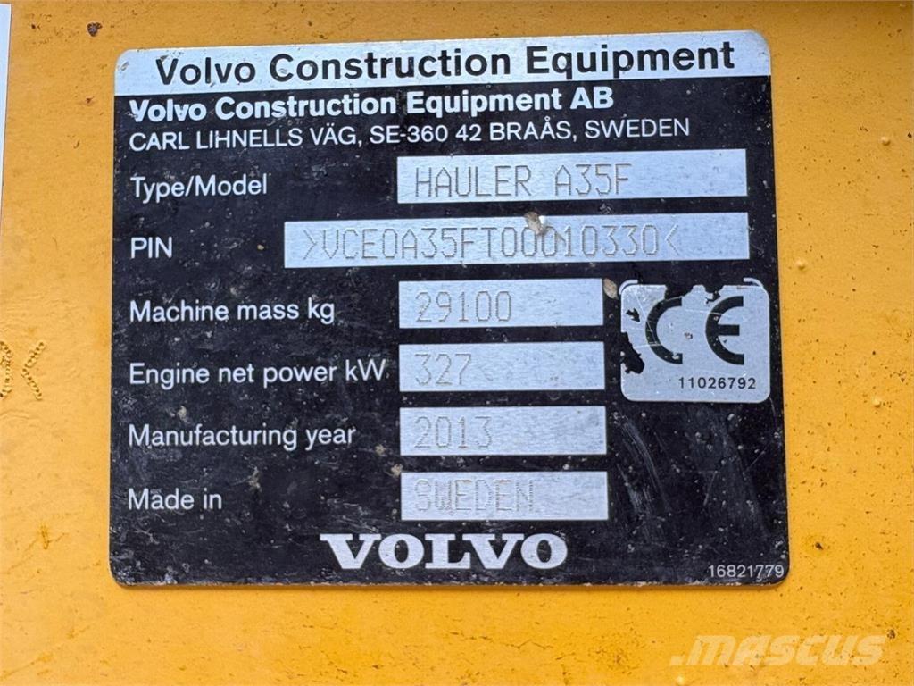 Volvo A 35 F Дъмпери/моторни превозни средства