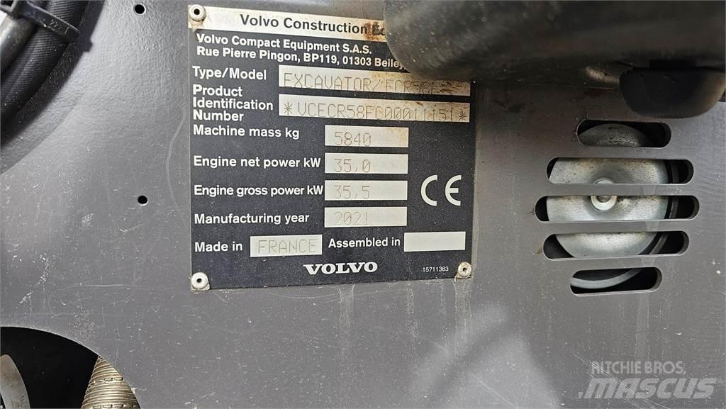 Volvo ECR 58 F Мини екскаватори < 7 т