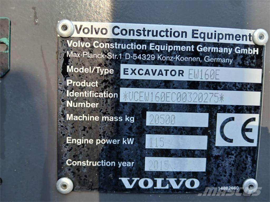 Volvo EW 160 E Колесни екскаватори