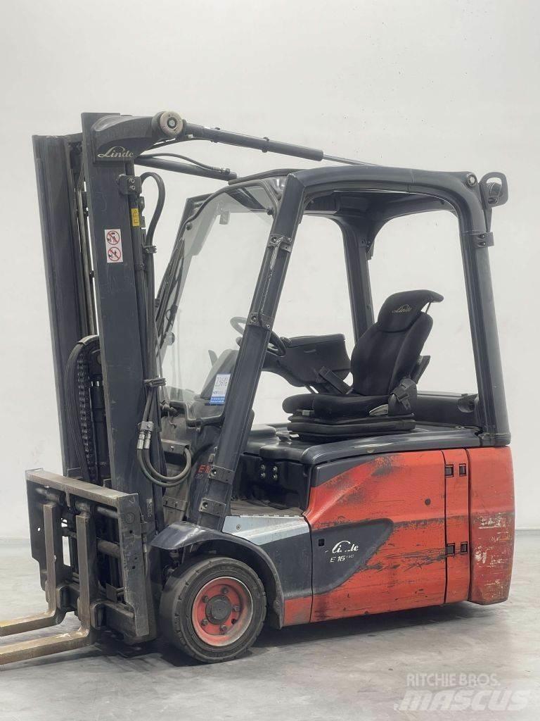 Linde E16-02-386 Електрически вилични кари-повдигачи