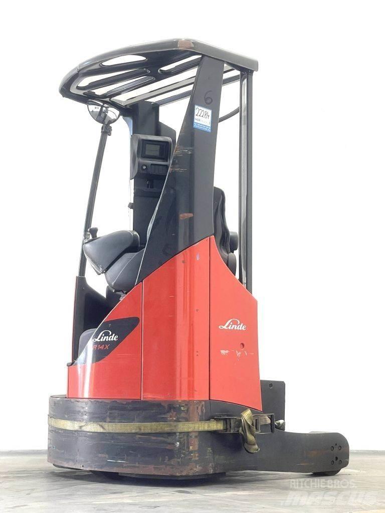 Linde R14X-03 Ретрак/ Високоповдигач с изместване на вилката напред