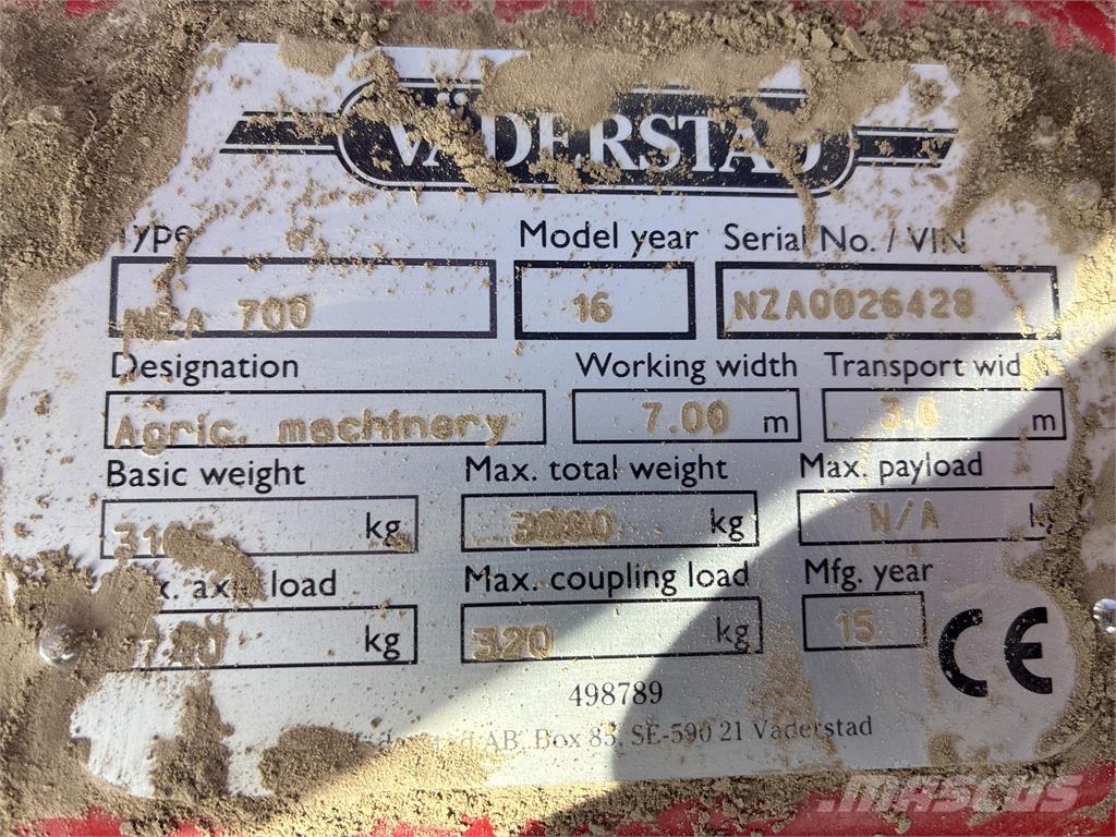 Väderstad NZA 800 HARV Брани