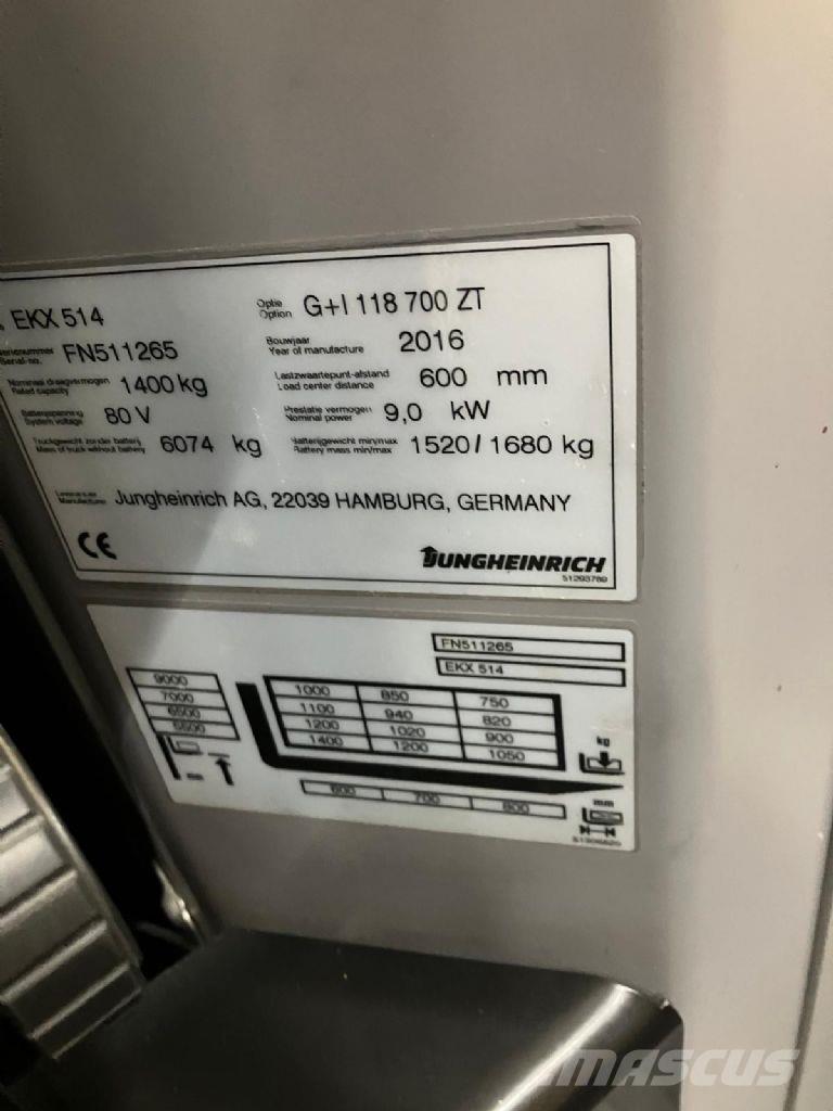 Jungheinrich EKX 514 Машини за комисиониране високоповдигачи