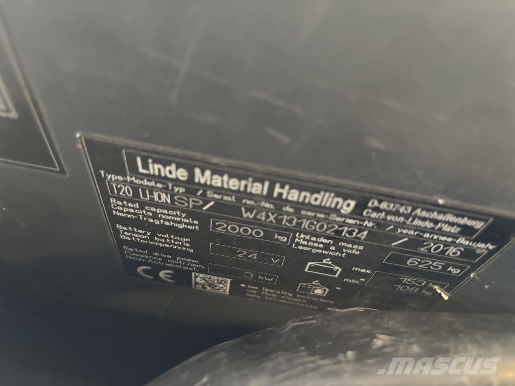 Linde T20 LI-ION SP Самоходни товарачи