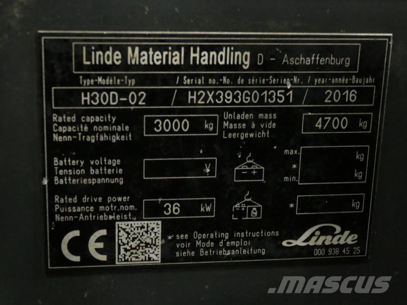 Linde H30D-02 393 DONOR Дизелови камиони