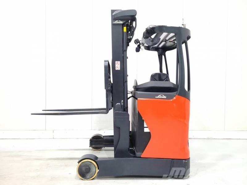 Linde R12B-01 Ретрак/ Високоповдигач с изместване на вилката напред