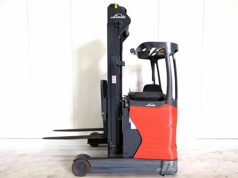 Linde R14-01 Ретрак/ Високоповдигач с изместване на вилката напред