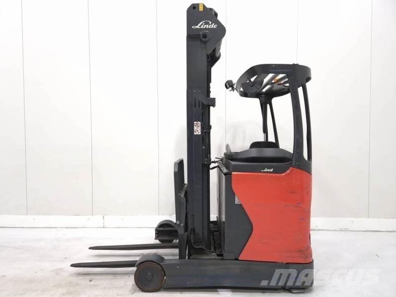 Linde R14-01 Ретрак/ Високоповдигач с изместване на вилката напред