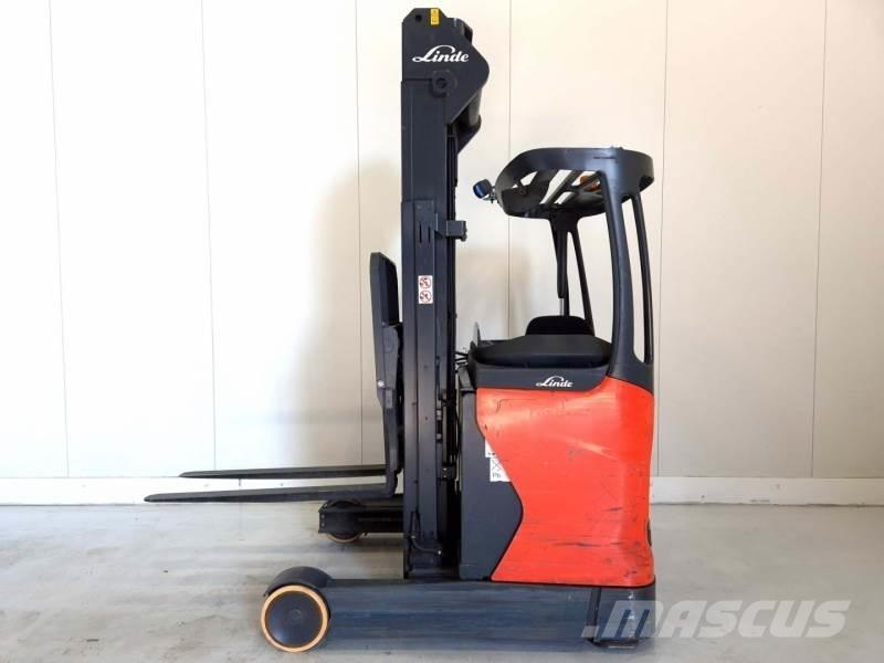 Linde R14-01 Ретрак/ Високоповдигач с изместване на вилката напред