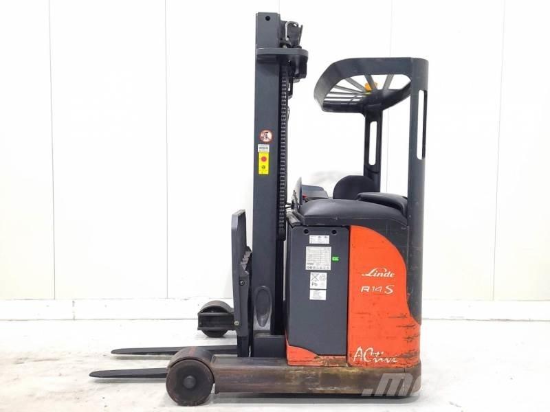 Linde R14-03 Ретрак/ Високоповдигач с изместване на вилката напред
