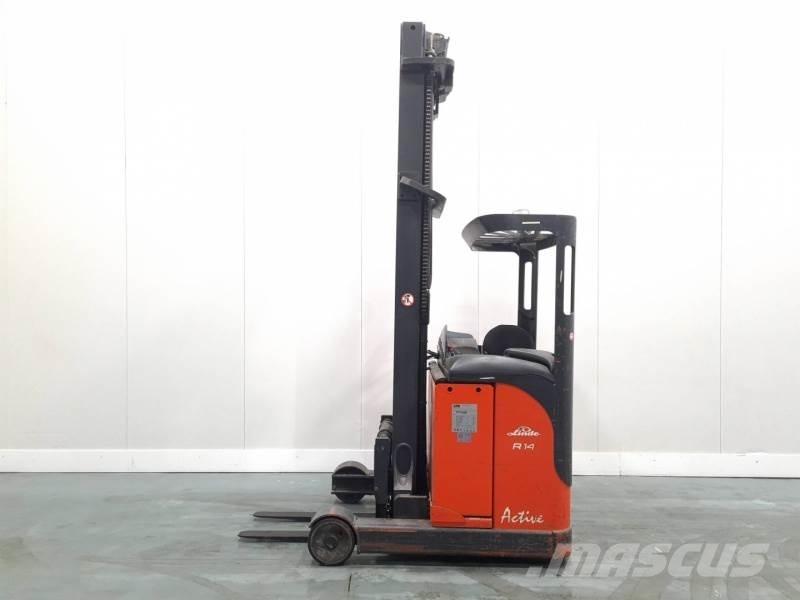 Linde R14 115 Ретрак/ Високоповдигач с изместване на вилката напред