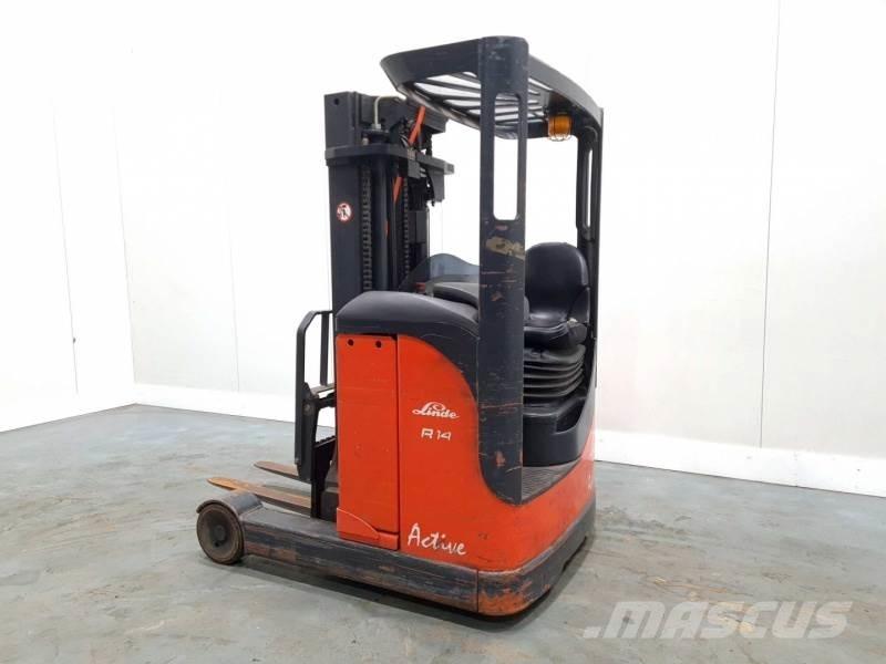 Linde R14 115 Ретрак/ Високоповдигач с изместване на вилката напред