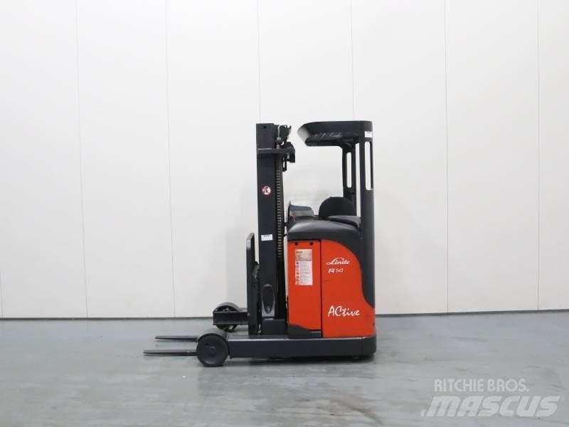 Linde R14S Ретрак/ Високоповдигач с изместване на вилката напред