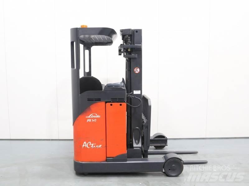 Linde R14S Ретрак/ Високоповдигач с изместване на вилката напред