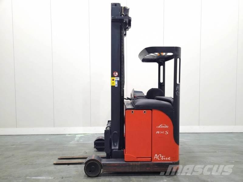 Linde R14S 115 Ретрак/ Високоповдигач с изместване на вилката напред