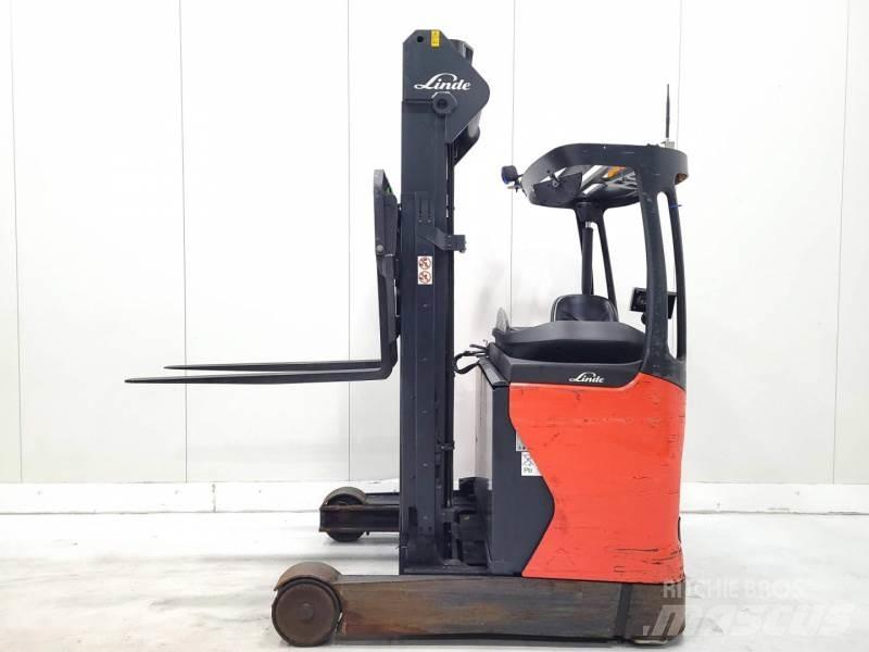 Linde R16-01 Ретрак/ Високоповдигач с изместване на вилката напред
