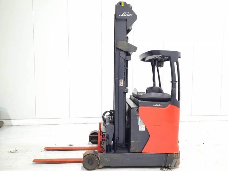 Linde R16-01 Ретрак/ Високоповдигач с изместване на вилката напред