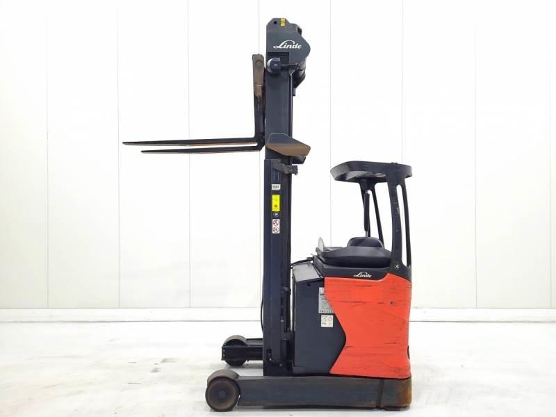 Linde R16N-01 Ретрак/ Високоповдигач с изместване на вилката напред