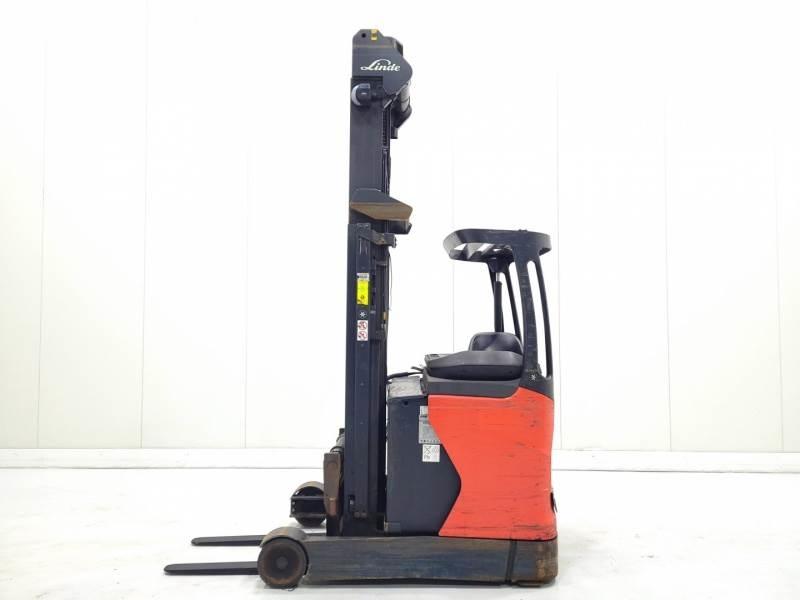 Linde R16N-01 Ретрак/ Високоповдигач с изместване на вилката напред
