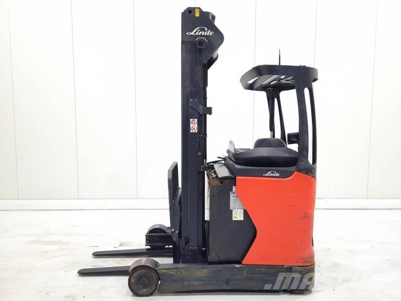 Linde R16N-01 Ретрак/ Високоповдигач с изместване на вилката напред
