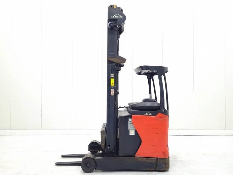 Linde R16N-01 Ретрак/ Високоповдигач с изместване на вилката напред