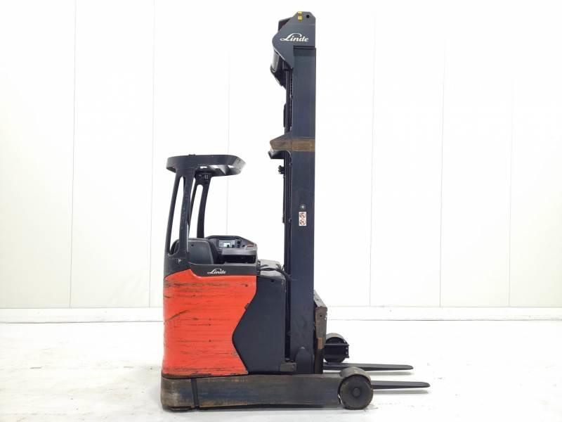 Linde R16N-01 Ретрак/ Високоповдигач с изместване на вилката напред