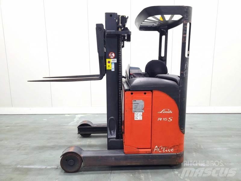 Linde R16S 115 Ретрак/ Високоповдигач с изместване на вилката напред