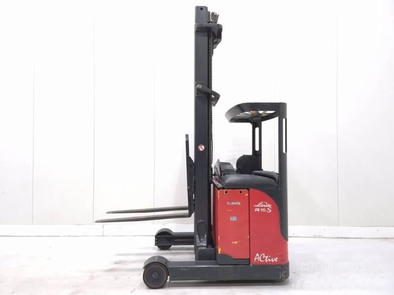 Linde R16S-12 Ретрак/ Високоповдигач с изместване на вилката напред