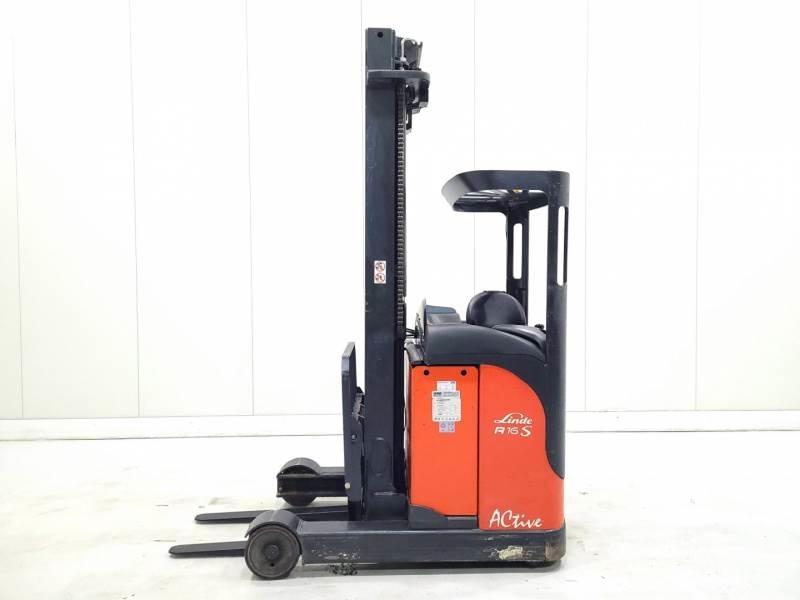 Linde R16SN-12 Ретрак/ Високоповдигач с изместване на вилката напред
