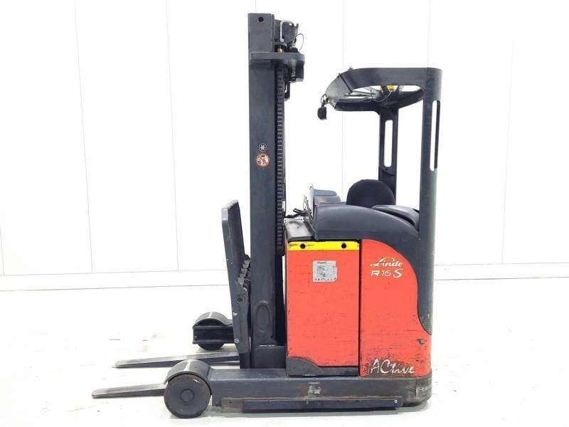 Linde R16SN-12 Ретрак/ Високоповдигач с изместване на вилката напред