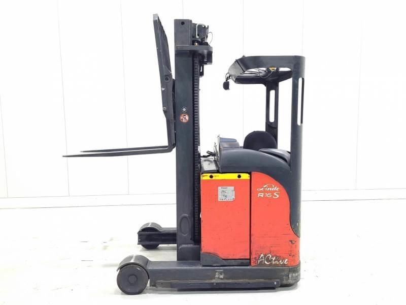 Linde R16SN-12 Ретрак/ Високоповдигач с изместване на вилката напред