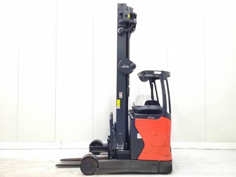 Linde R20-01 Ретрак/ Високоповдигач с изместване на вилката напред