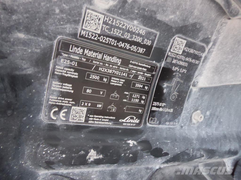 Linde E25-01 Електрически вилични кари-повдигачи