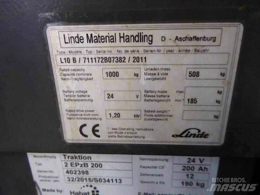 Linde L10B Колички високоповдигачи с теглич