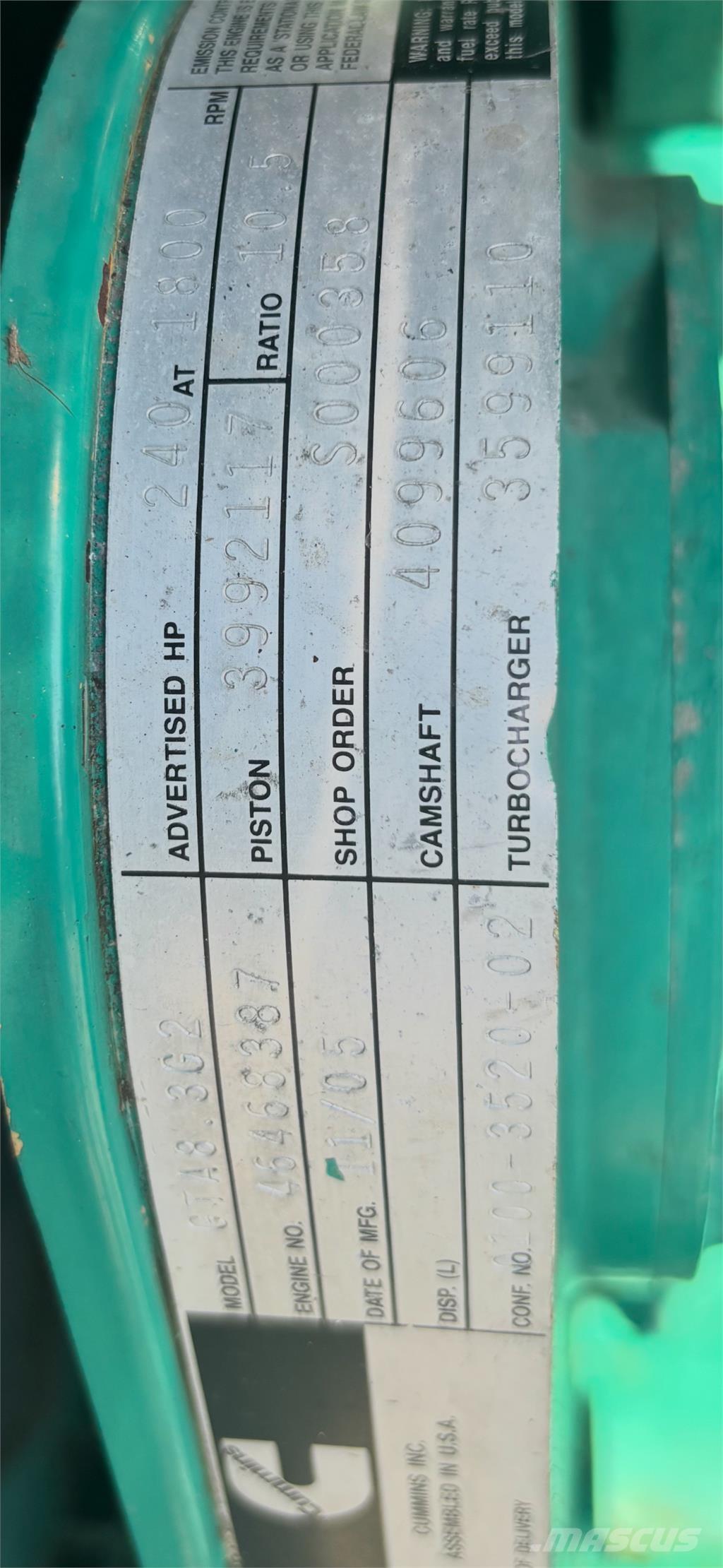 Cummins GTA8.3 Двигатели