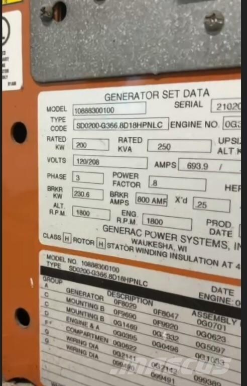 Generac SD200 Дизелови генератори
