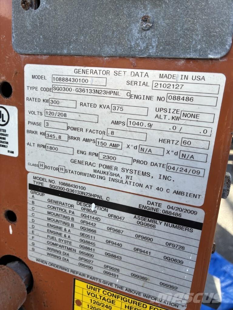 Generac SG300 Газови генератори
