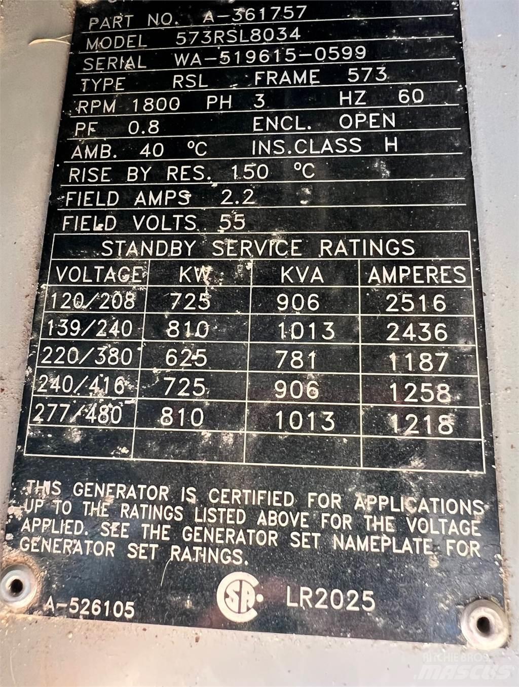 Marathon 810kW Други генератори
